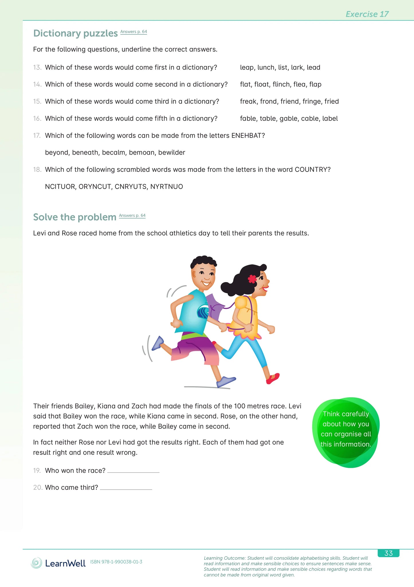 Learnwell Year 8 Logic and Problem Solving Start Right Workbook