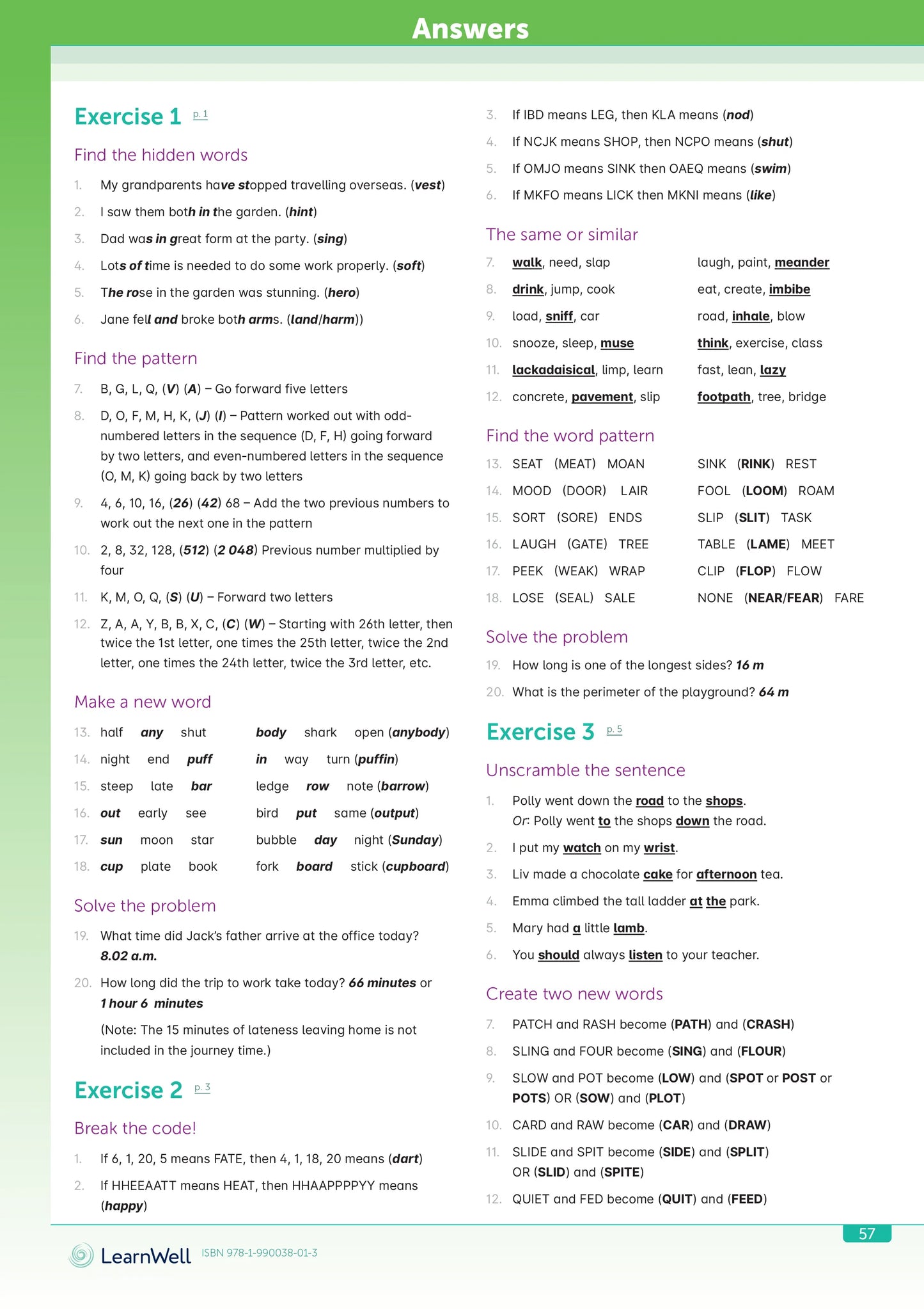 Learnwell Year 8 Logic and Problem Solving Start Right Workbook