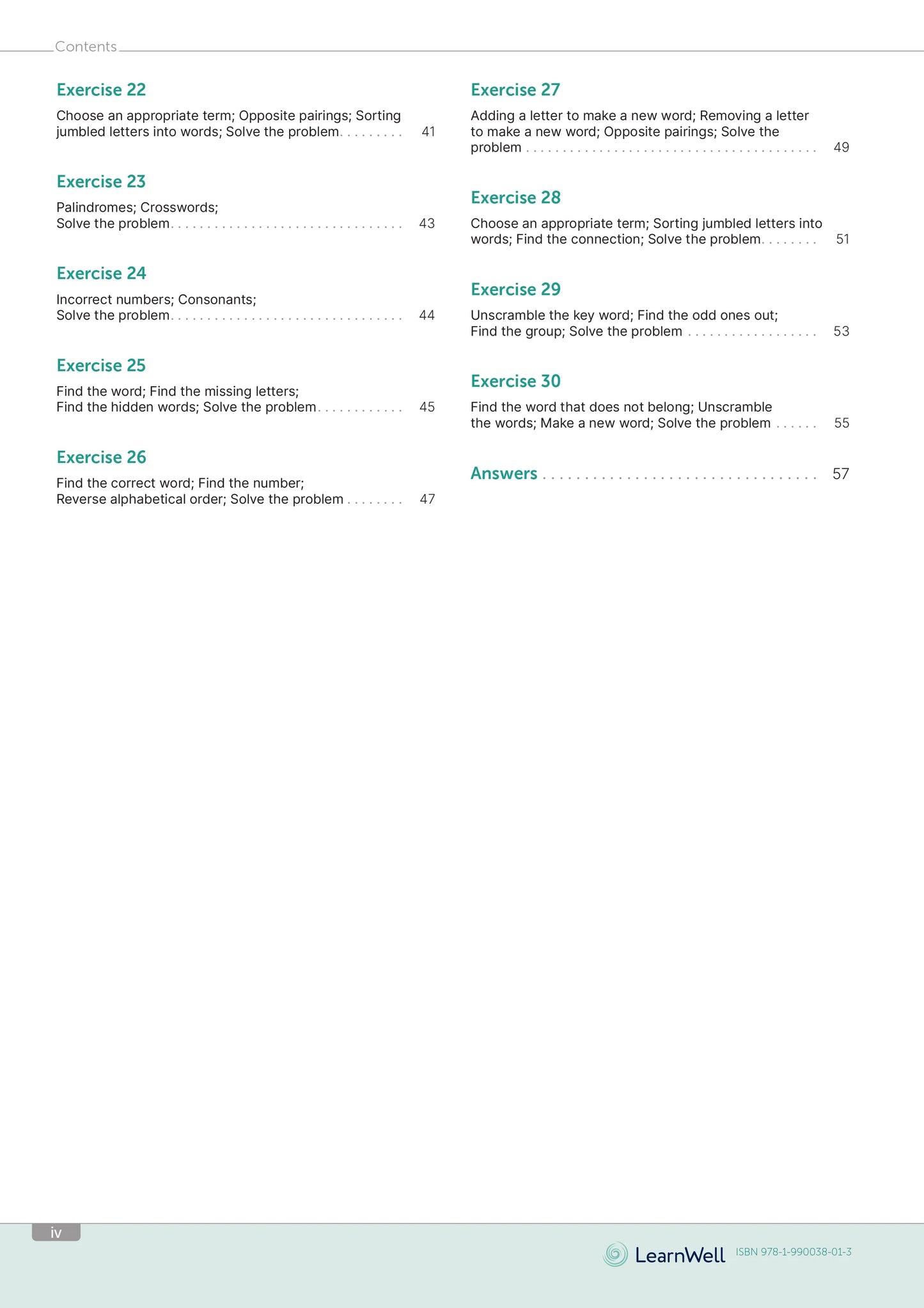 Learnwell Year 8 Logic and Problem Solving Start Right Workbook