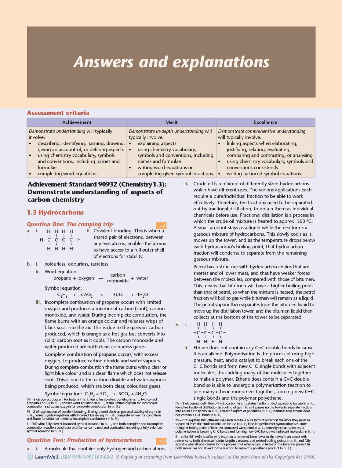 Learnwell Level 1 Chemistry AME Workbook – NCEA Study Guide NZ