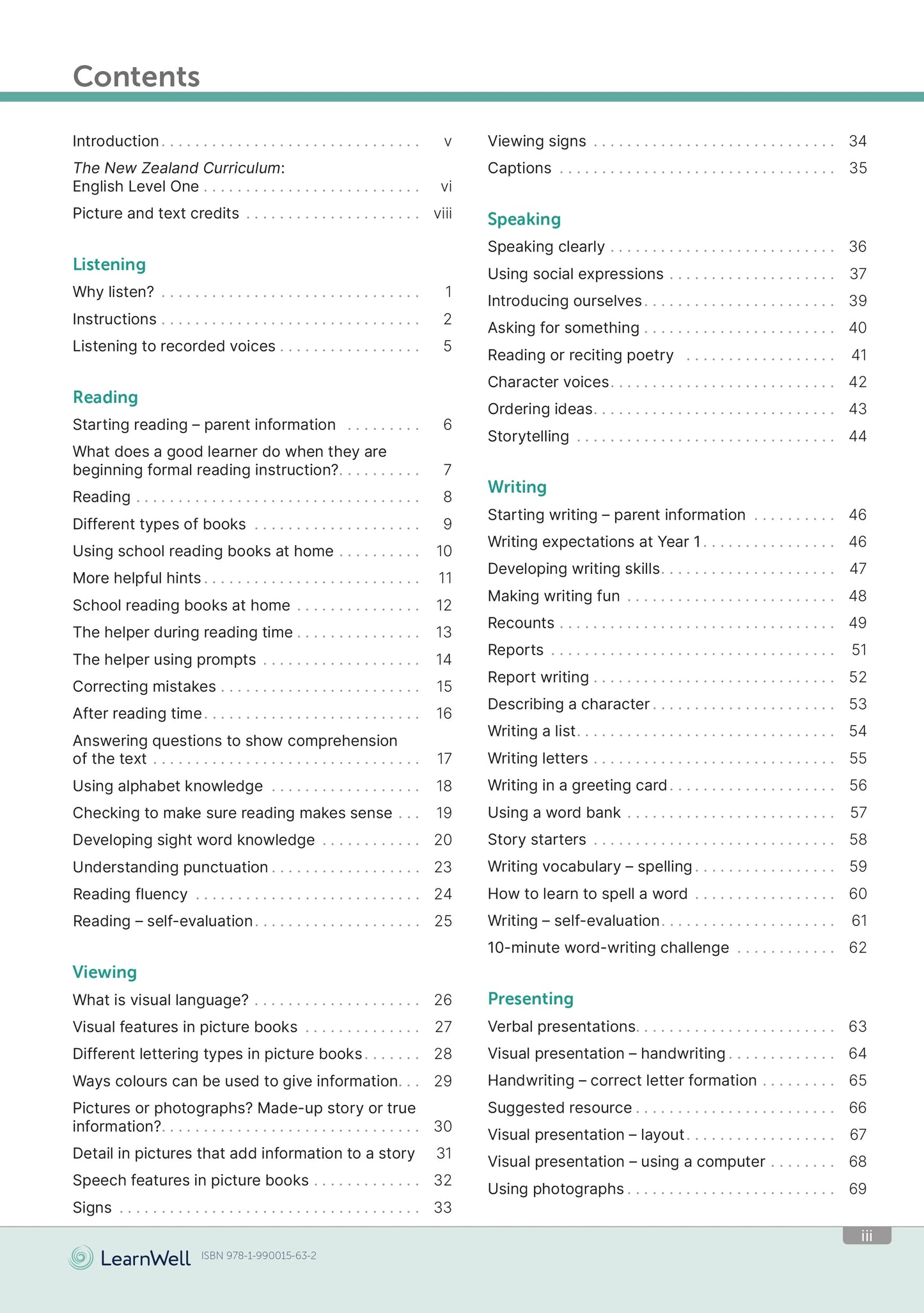 Learnwell Year 1 English Start Right Workbook