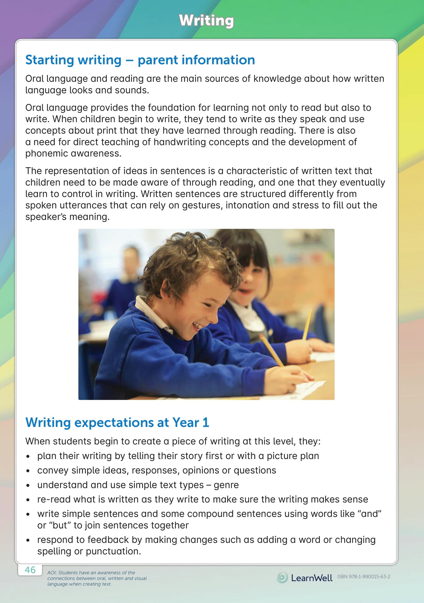 Learnwell Year 1 English Start Right Workbook
