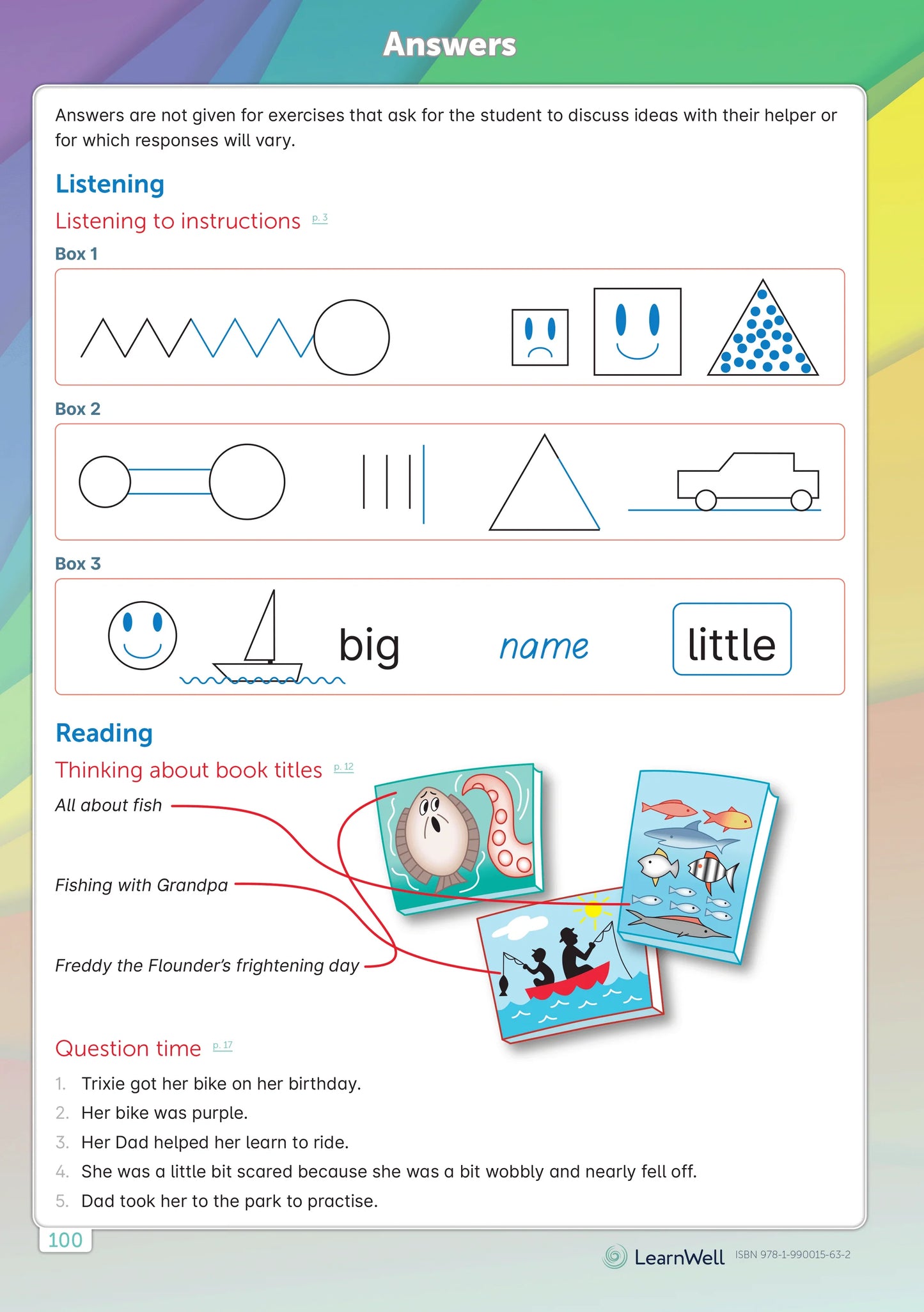 Learnwell Year 1 English Start Right Workbook