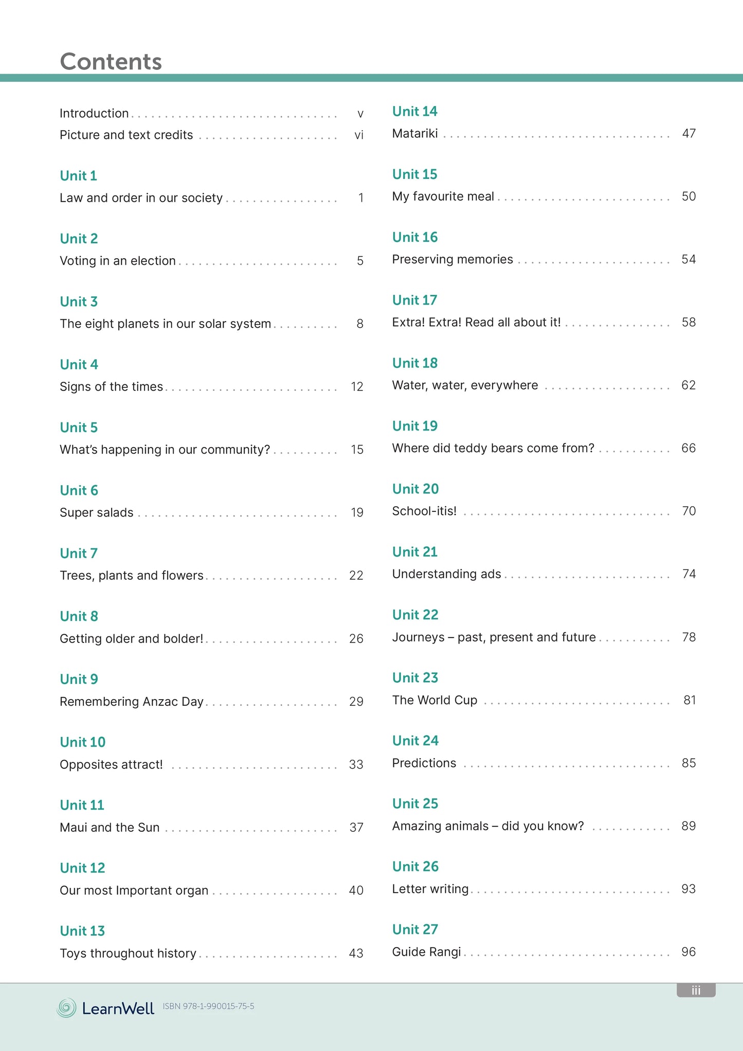 Learnwell Year 5 Homework Start Right Workbook