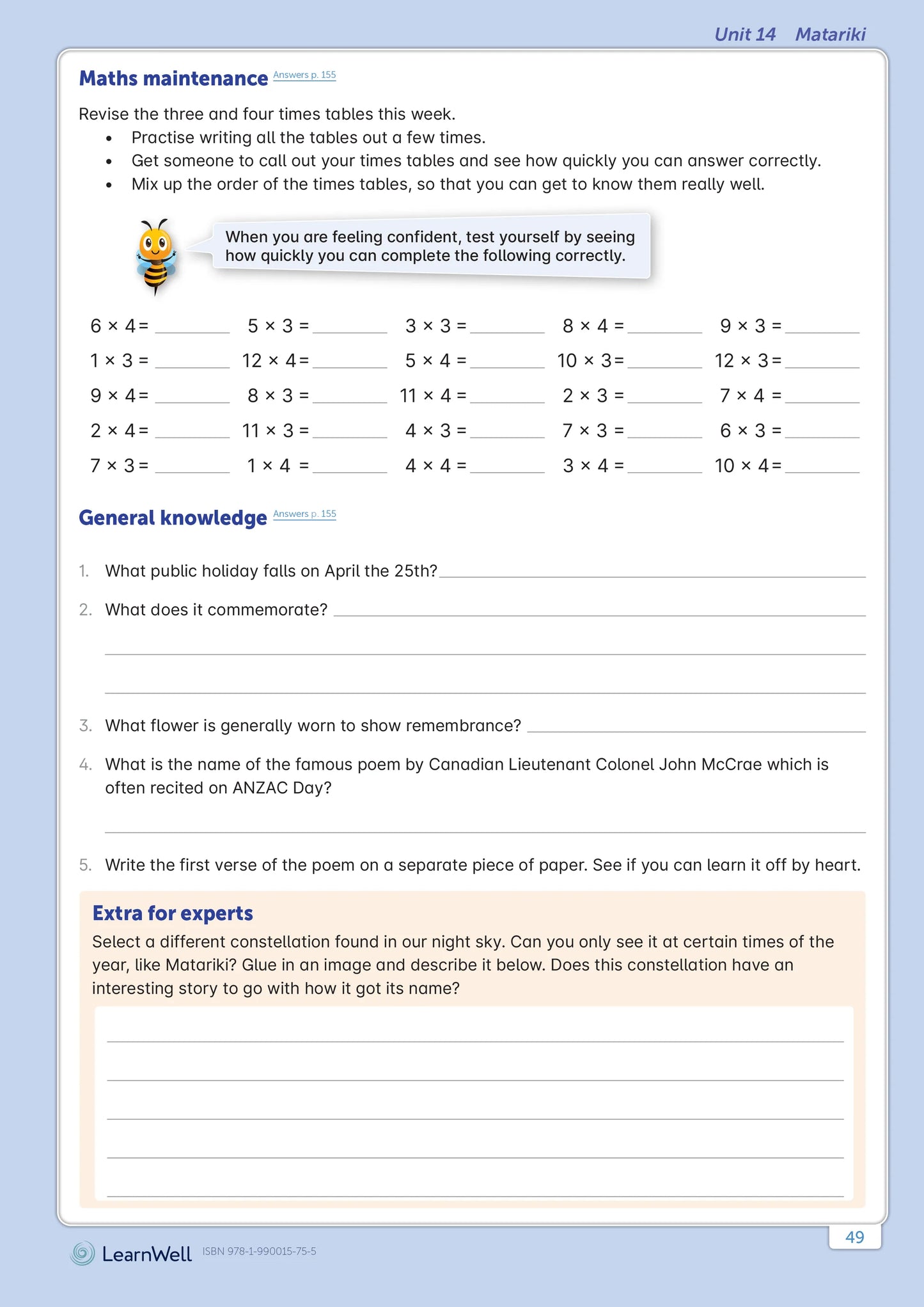 Learnwell Year 5 Homework Start Right Workbook