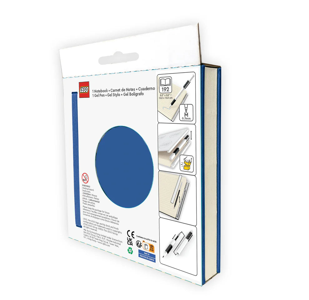LEGO® Locking Notebook with Gel Pen in Box Blue