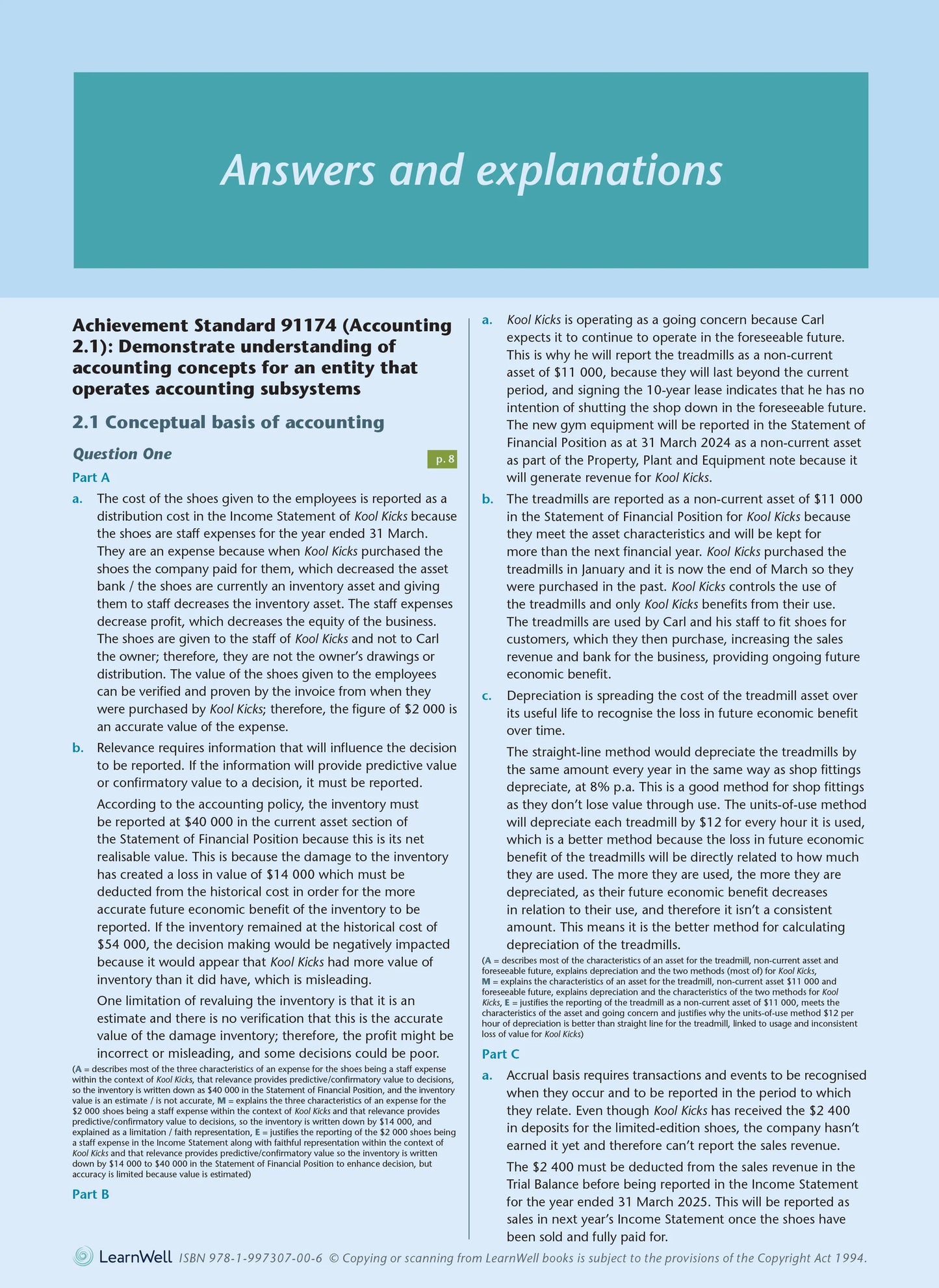 Level 2 Accounting AME Workbook 2026 Edition by Anne Dick covering NCEA Level 2 Accounting Achievement Standards 2.1, 2.3 and 2.4.