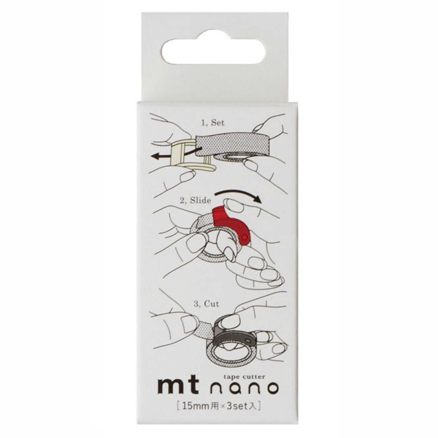 MT Nano Washi Tape Cutter 15mm Set of 3