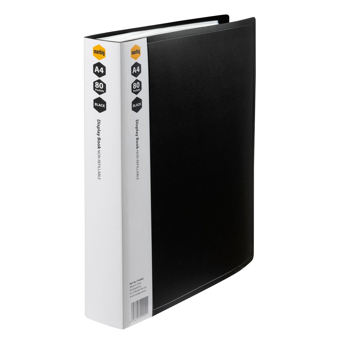 Marbig Display Book A4 80 Pocket Black