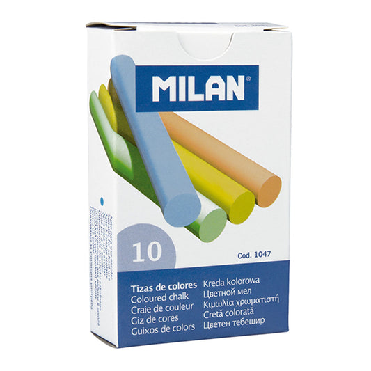 Milan Coloured Chalk Sticks Box 10