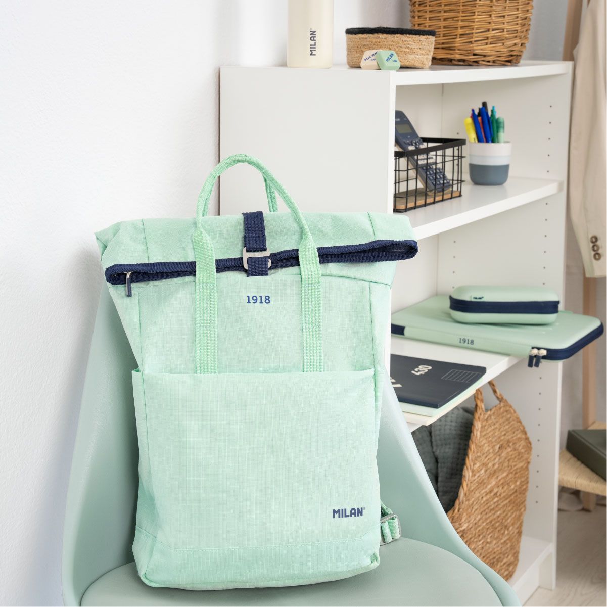 Milan Urban Backpack Top Roll Closure 10L 1918 Series Green