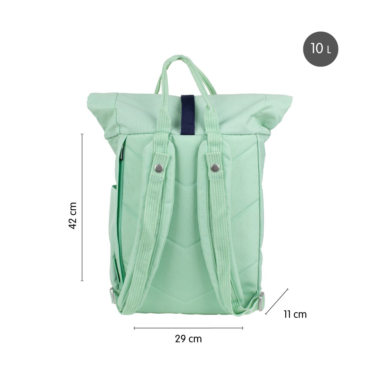 Milan Urban Backpack Top Roll Closure 10L 1918 Series Green
