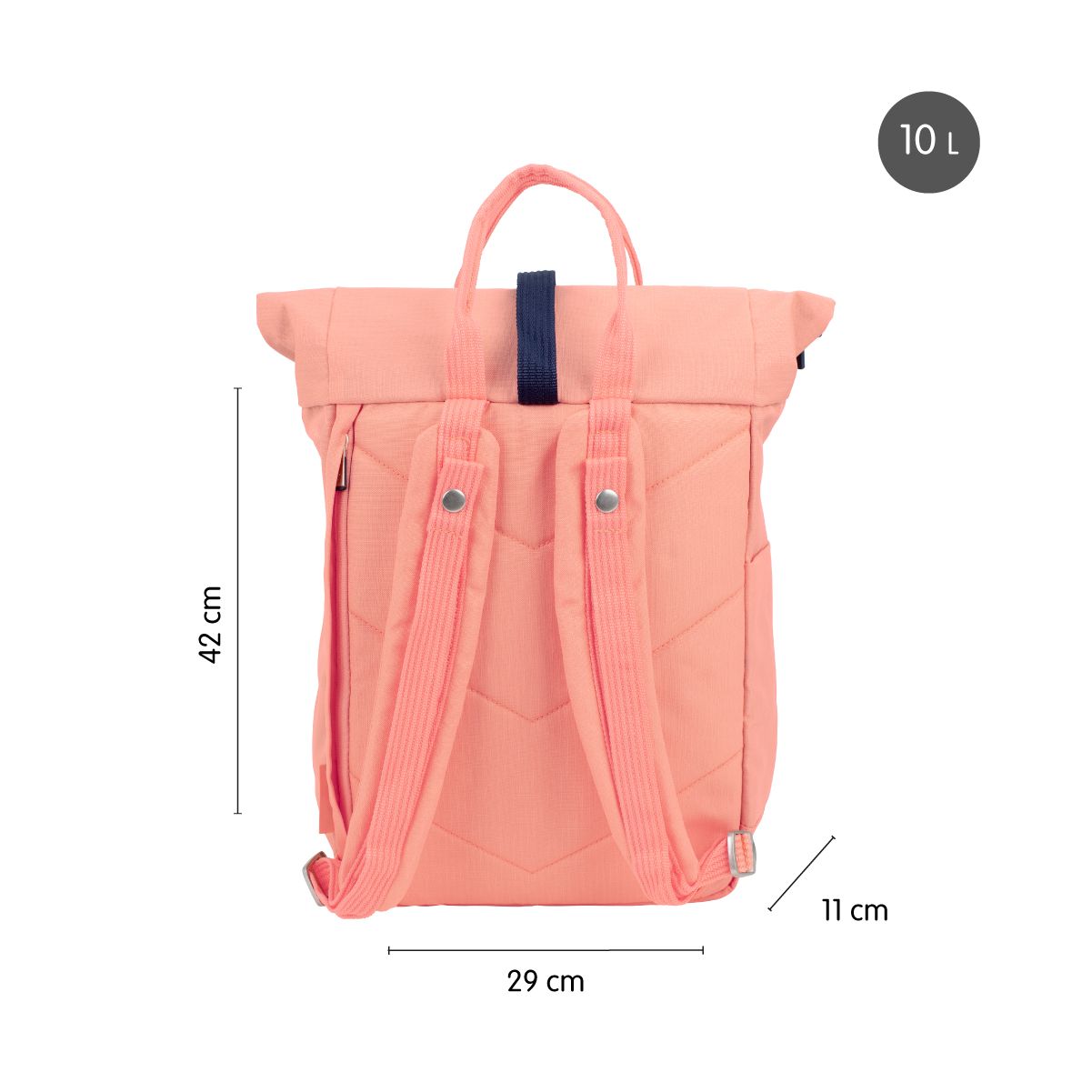 Milan Urban Backpack Top Roll Closure 10L 1918 Series Pink