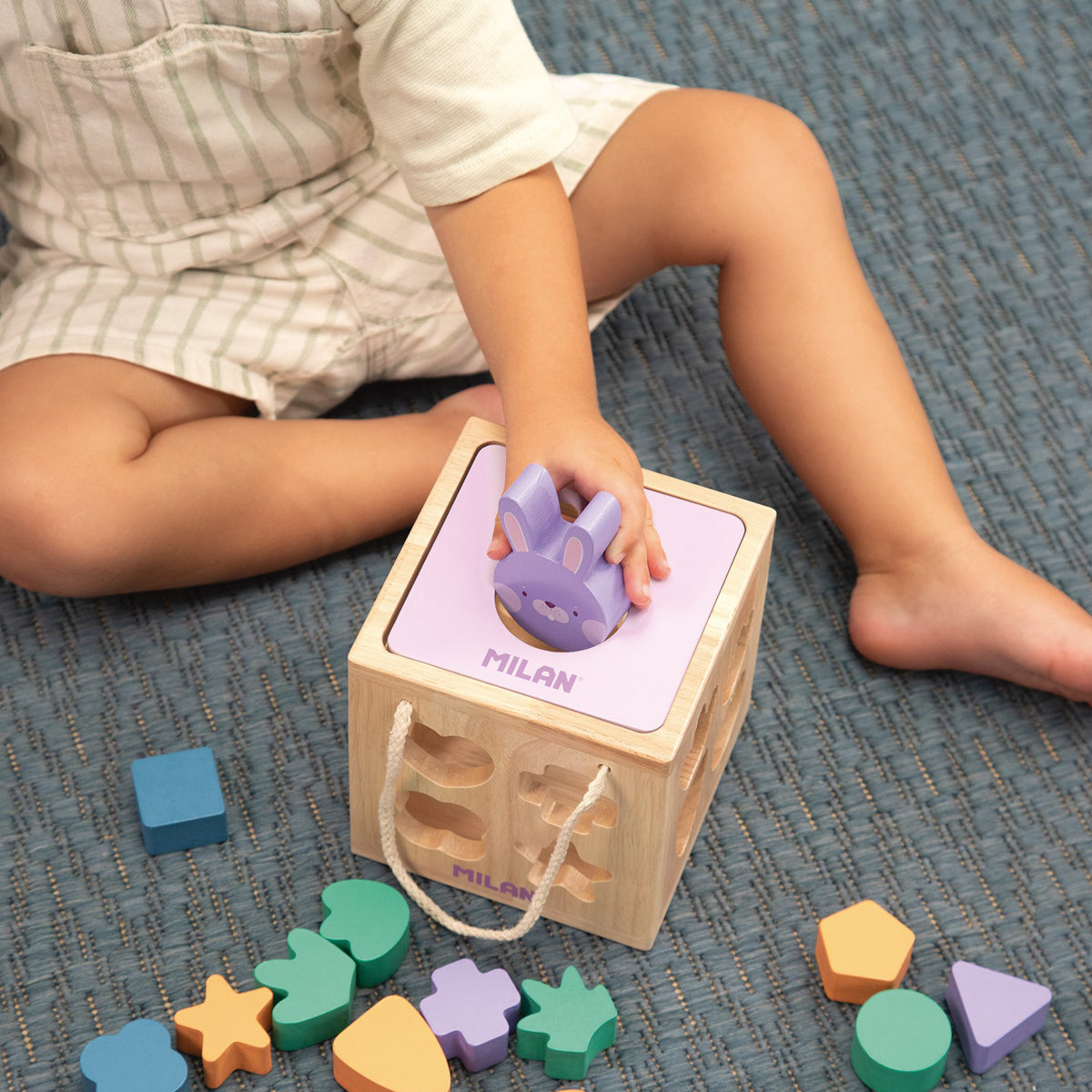 Milan Wooden Educational Rabbit Cube