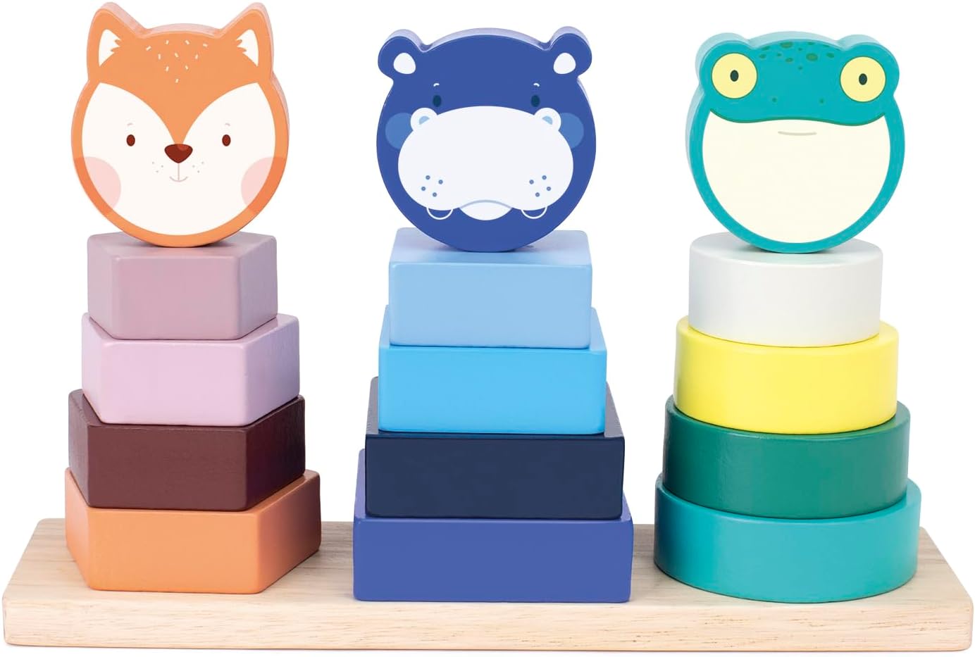 Milan Wooden Educational Toy Animal Tower