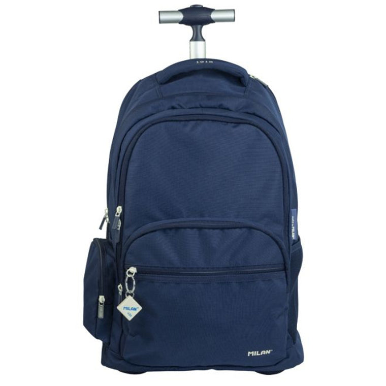 Milan 6-Zip Wheeled Backpack 25L – Navy Blue | 430 Collection | School Depot NZ