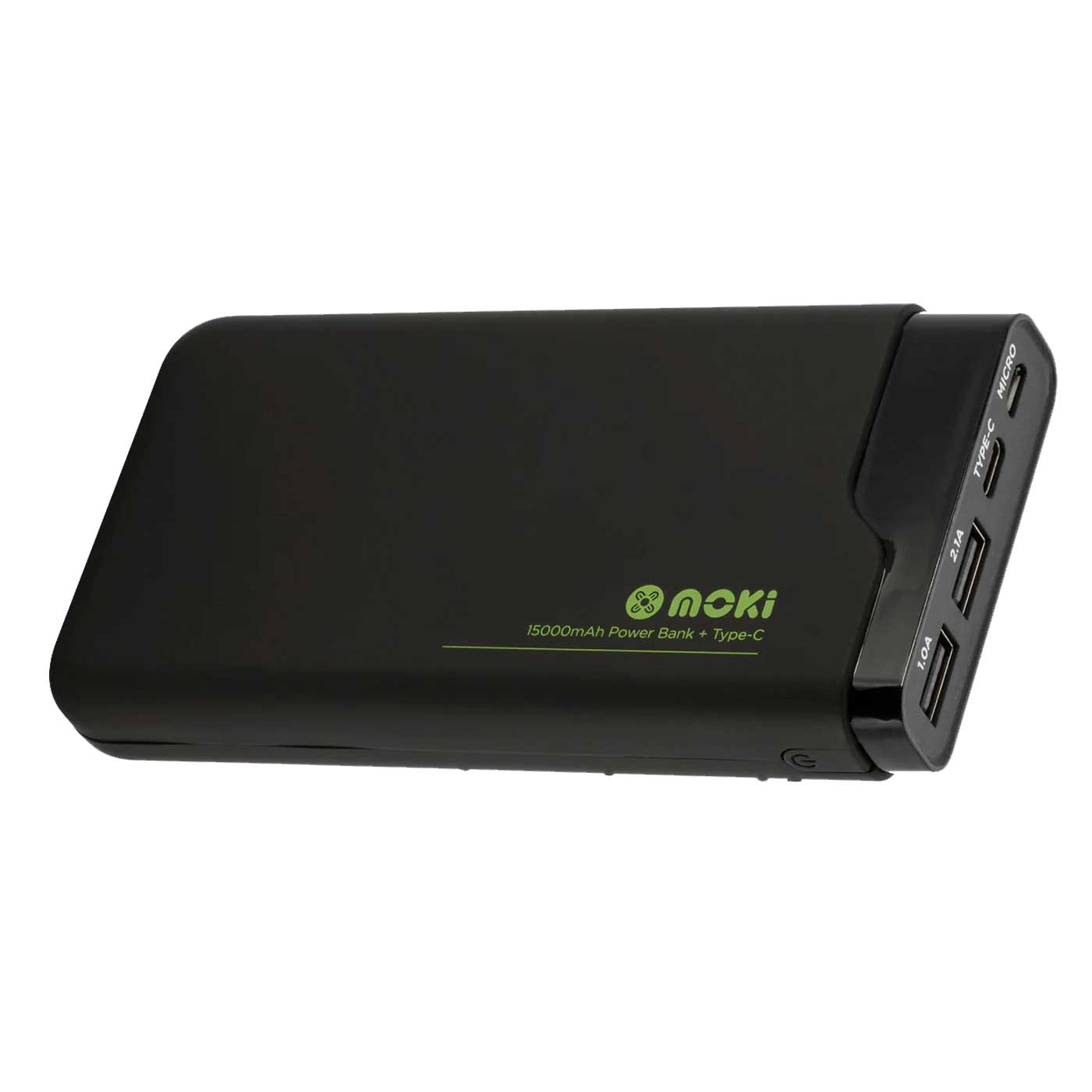 Moki Power Bank Plus 15000mAh USB + Type-C Fast Charge