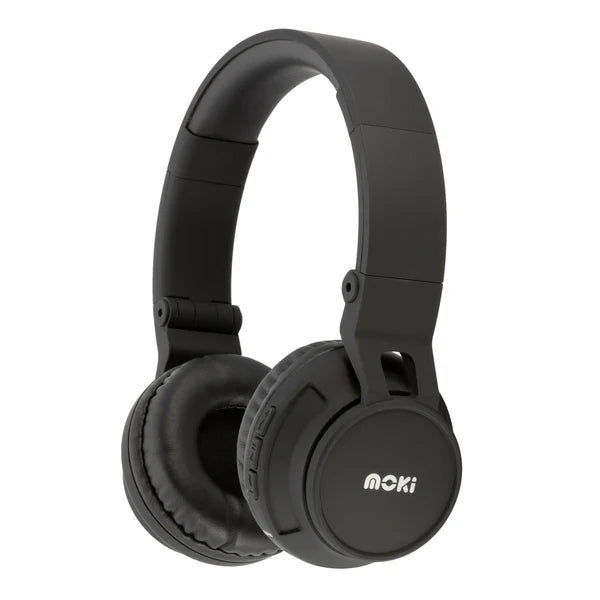 Moki EXO Bluetooth Headphones give you the freedom to listen to your favorite tunes completely hands-free and unwired. With full Bluetooth control directly on the ear cup, Moki headphones allow you to play and pause, skip or rewind, increase and decrease volume without touching the phone or play device.