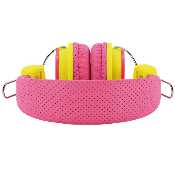 Moki Headphones for Kids Volume Limited Pink & Yellow