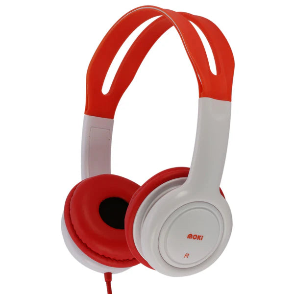 Moki Headphones for Kids Volume Limited Red