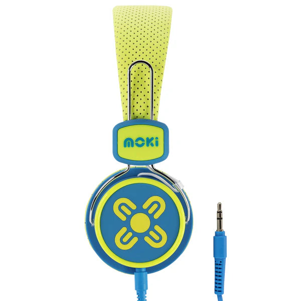 Moki Headphones for Kids Volume Limited Yellow & Blue
