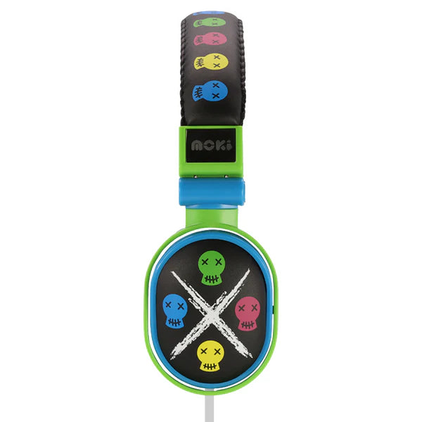Moki Kids Headphones Popper Skull