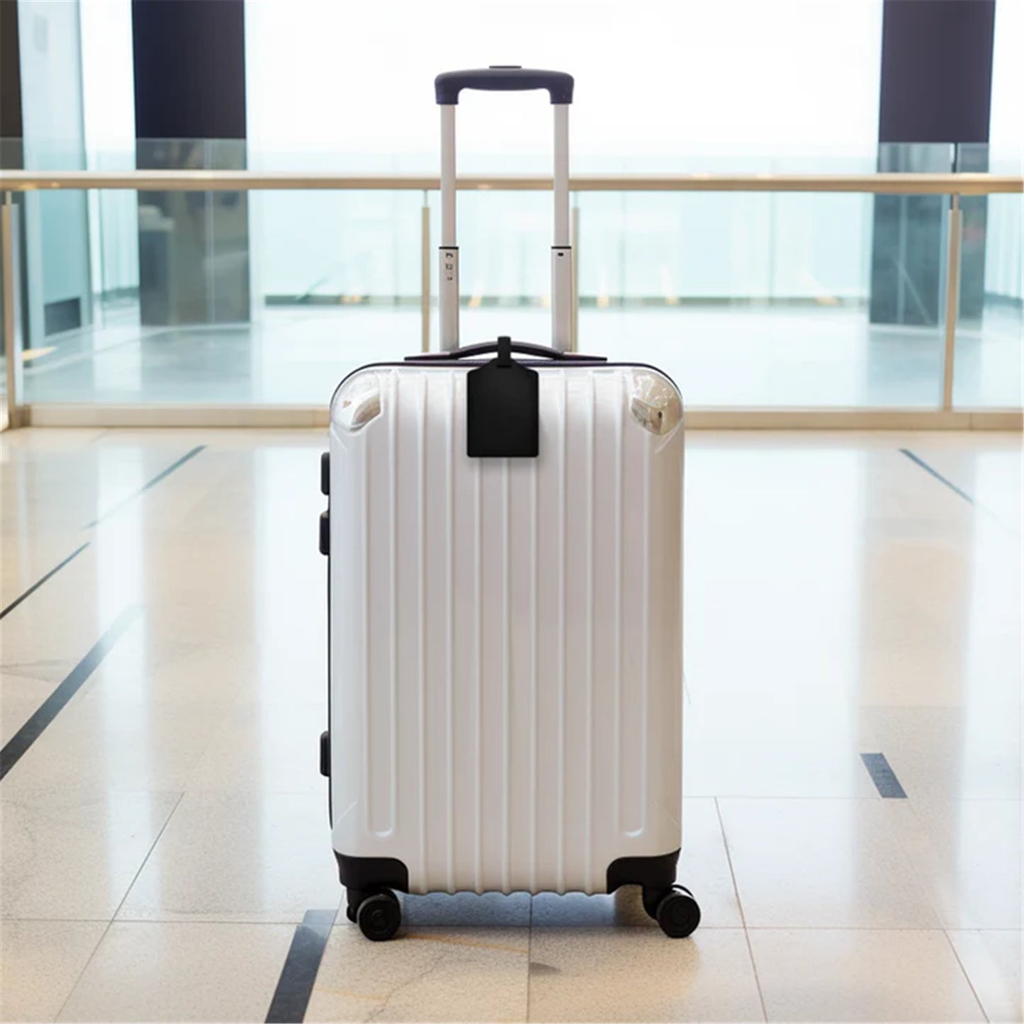 Moki Luggage Tag Leather Black