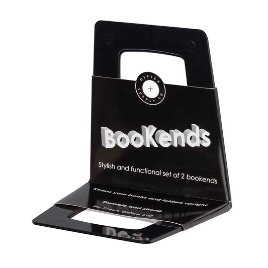 OSC Bookends Stand Black 155 x 140 x 130mm Set of 2