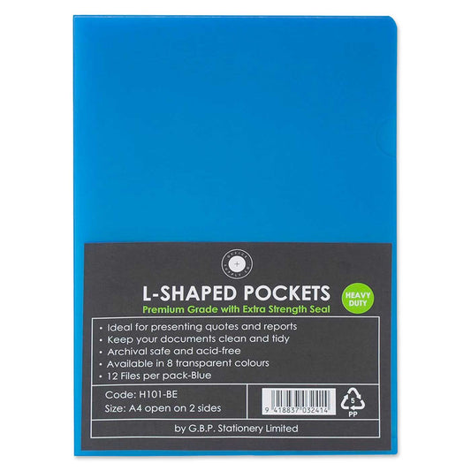 OSC L Shaped Pockets Premium A4 Blue
