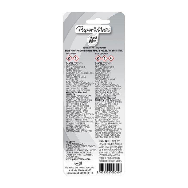 Paper Mate Liquid Paper Correction Pen 7ml