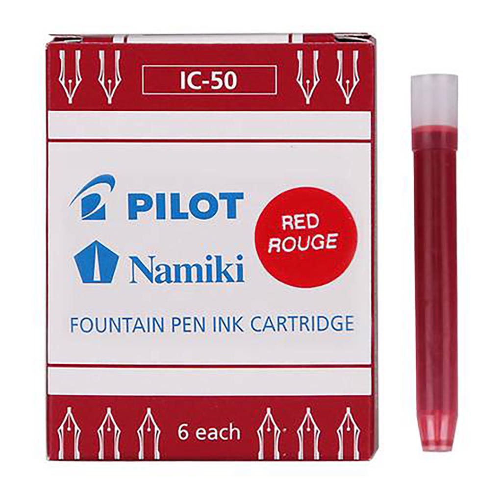Pilot Fountain Pen Ink Cartridge Red Pack of 6