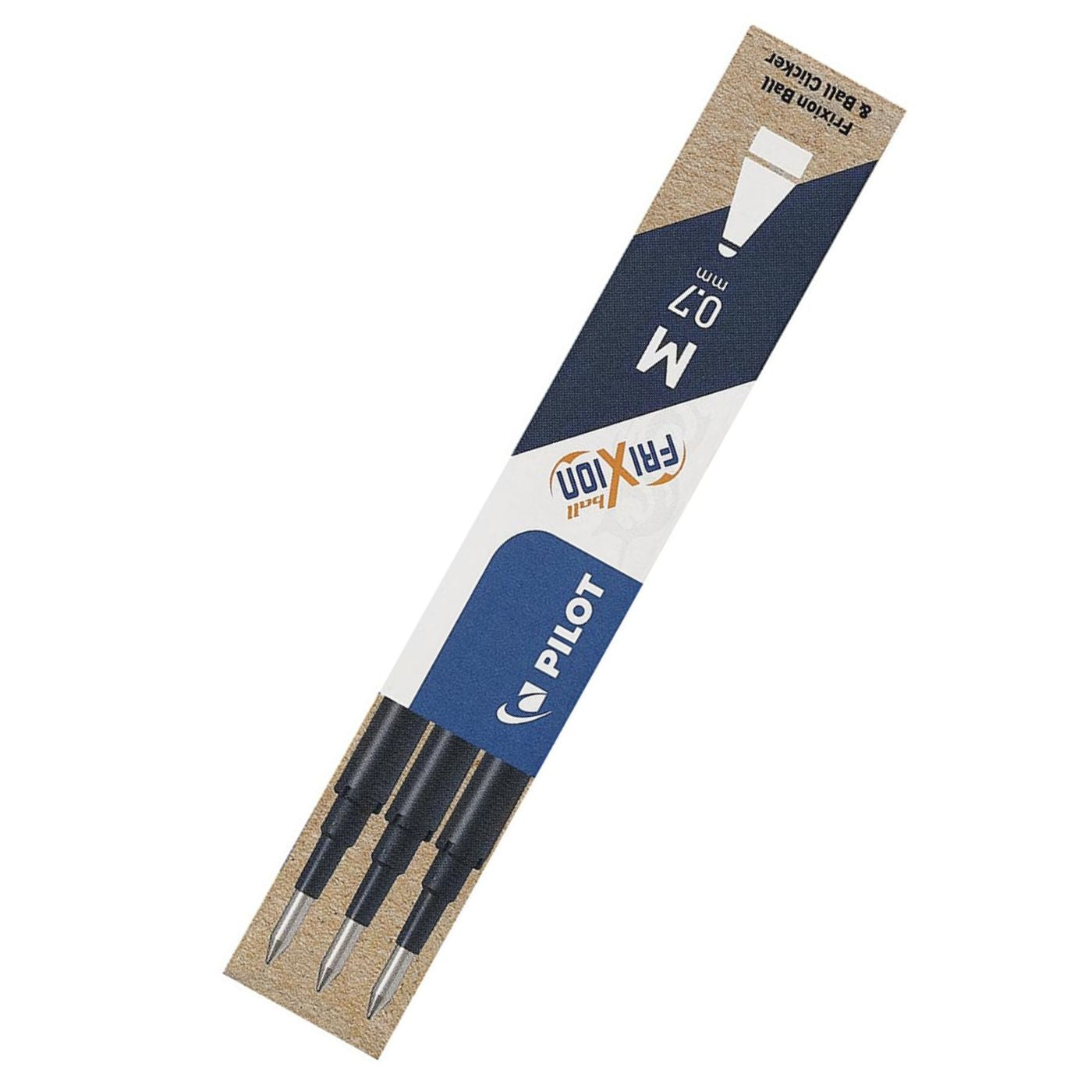 Pilot Frixion Erasable Refill Fine 0.7mm Pack of 3 (BLS-FR7-BB-S3P) Blue Black