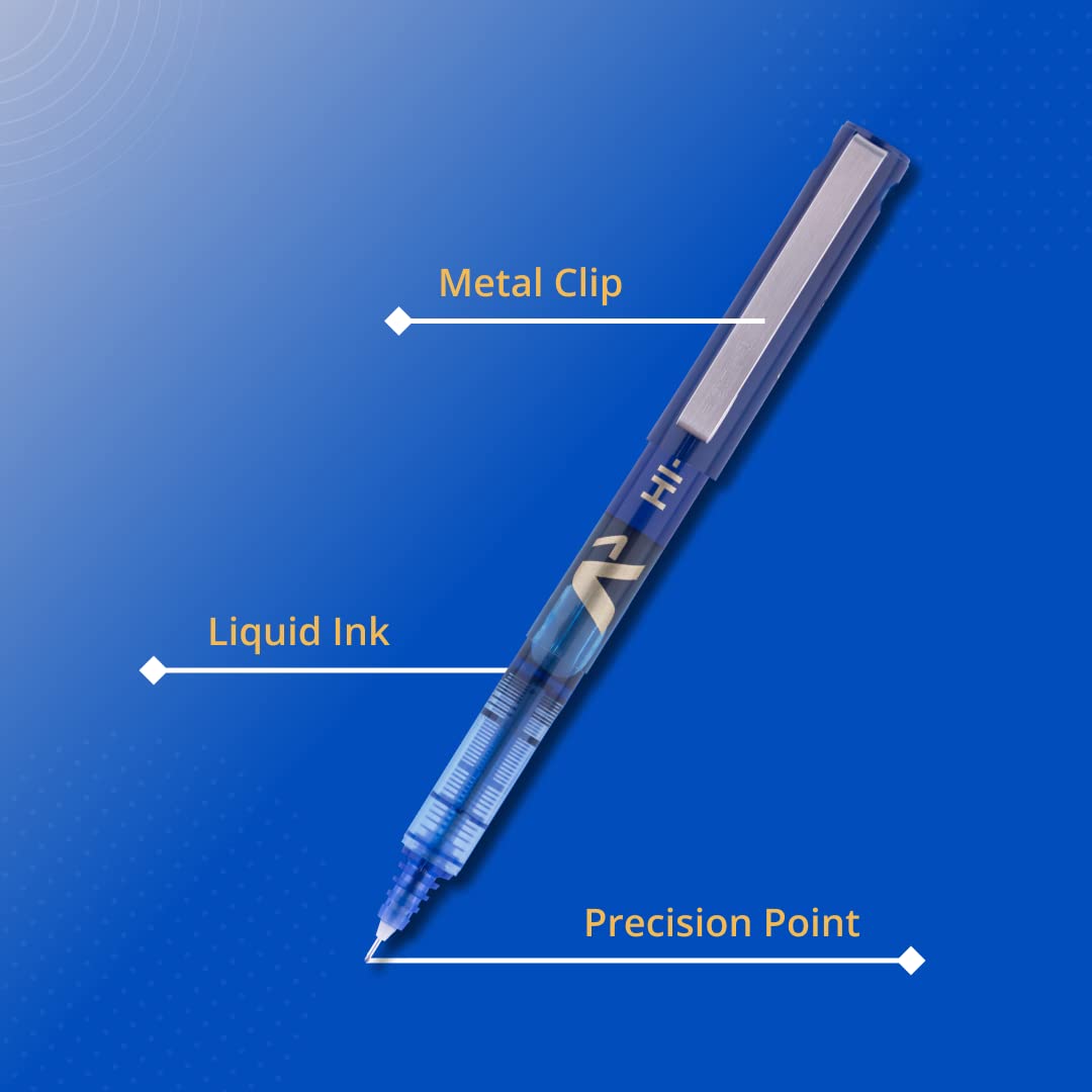 Pilot Hi-Tecpoint Pen V7 Rollerball BX-V7-L Fine 0.7mm Blue