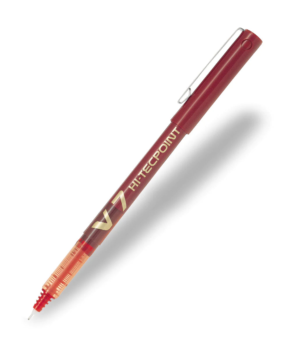 Pilot Hi-Tecpoint Pen V7 Rollerball BX-V7-R Fine 0.7mm Red