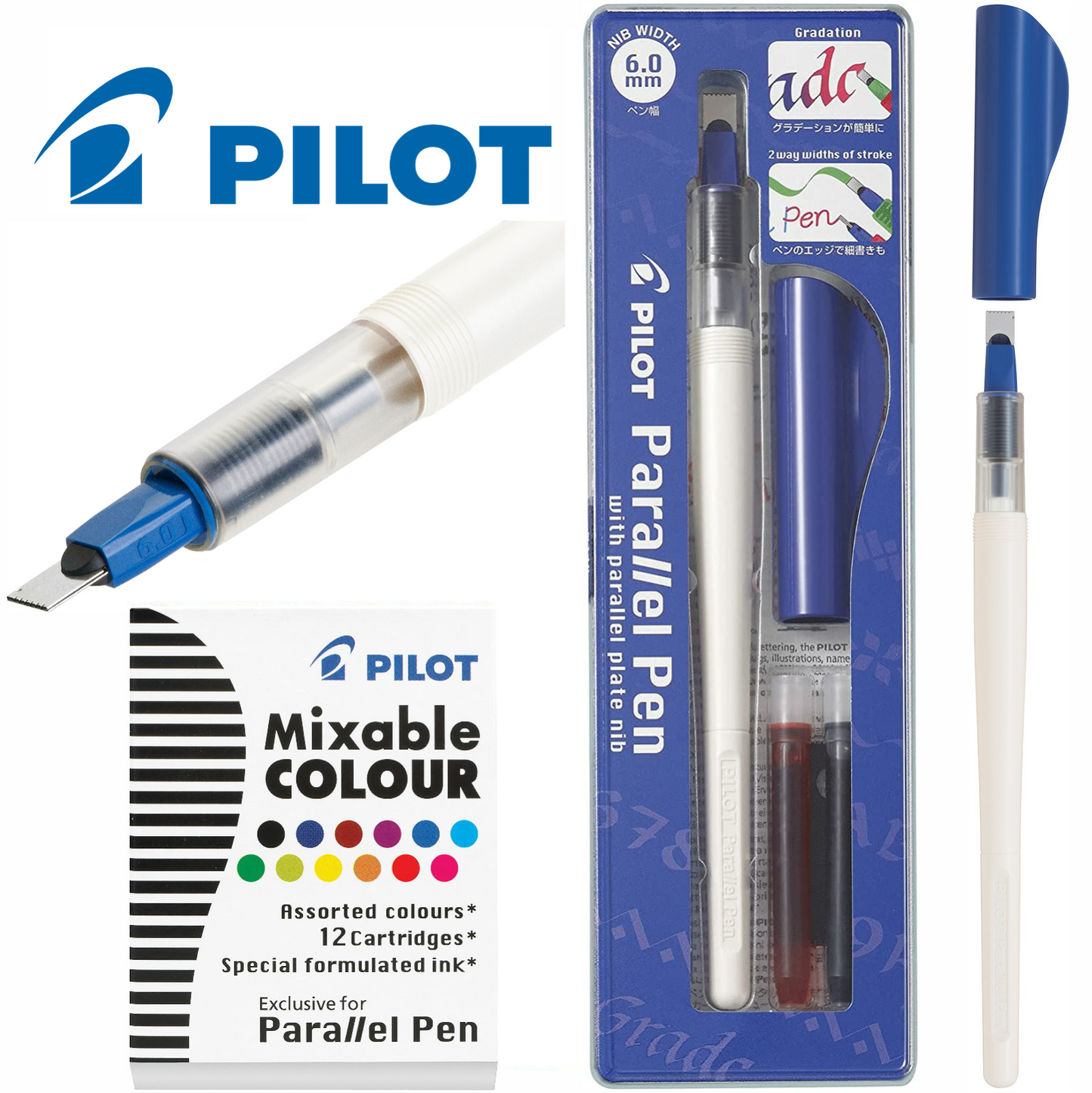 Pilot Parallel Pen Calligraphy FP3-60-SSN 6.0mm