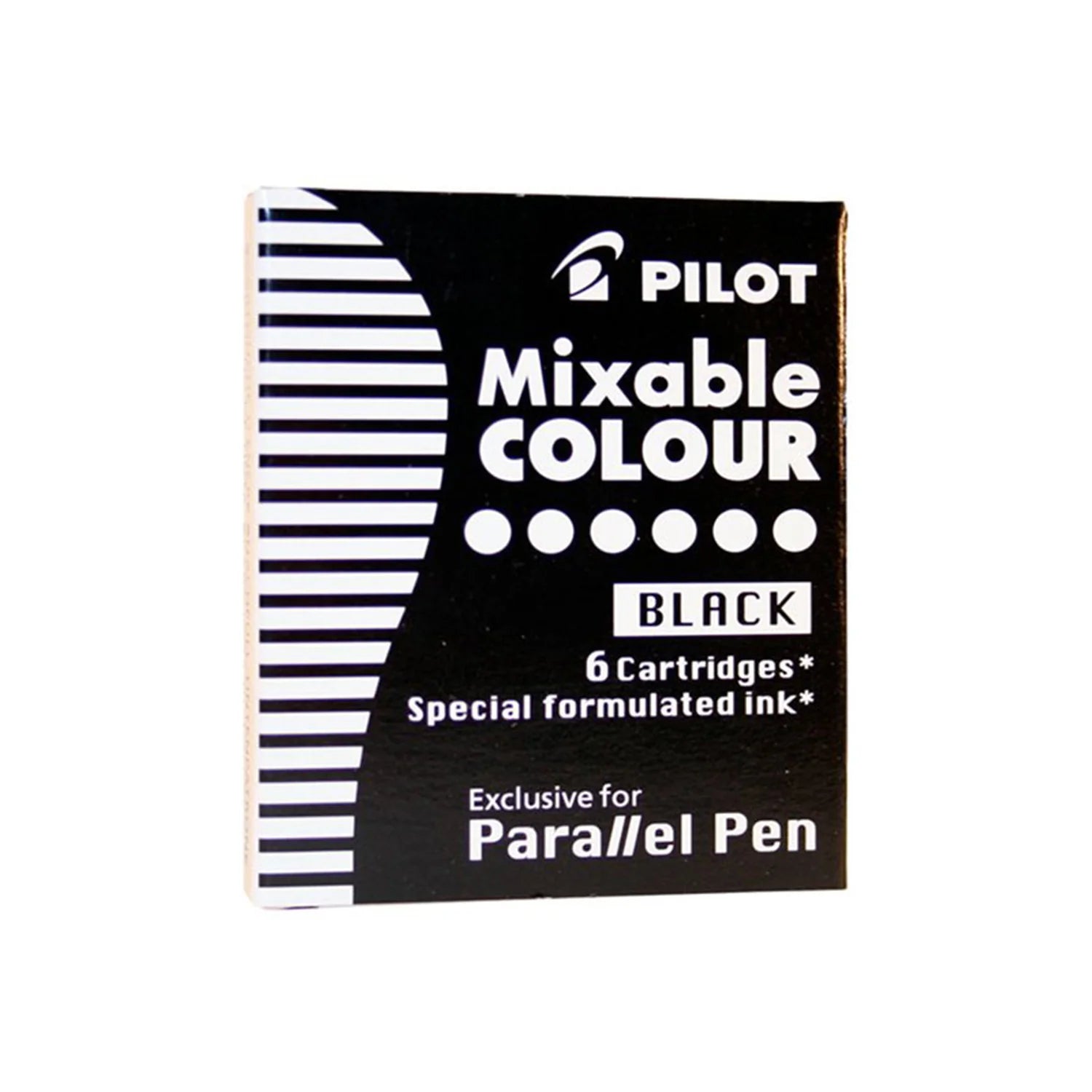 Pilot Parallel Pen Cartridge IC-P3-S6-B Pack of 6 Black