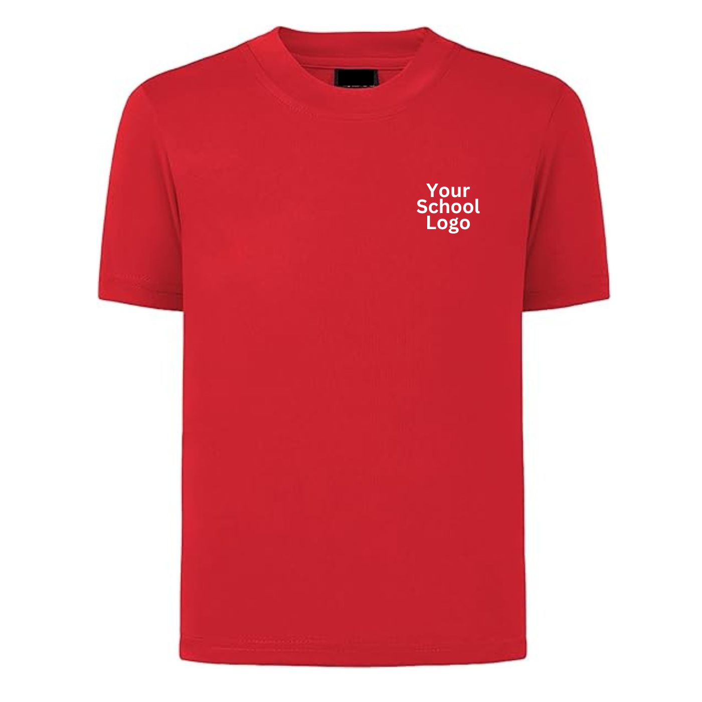 School Uniform 100% Cotton Basic Crew Neck T-Shirt Custom Made Size 4 to 16 Red