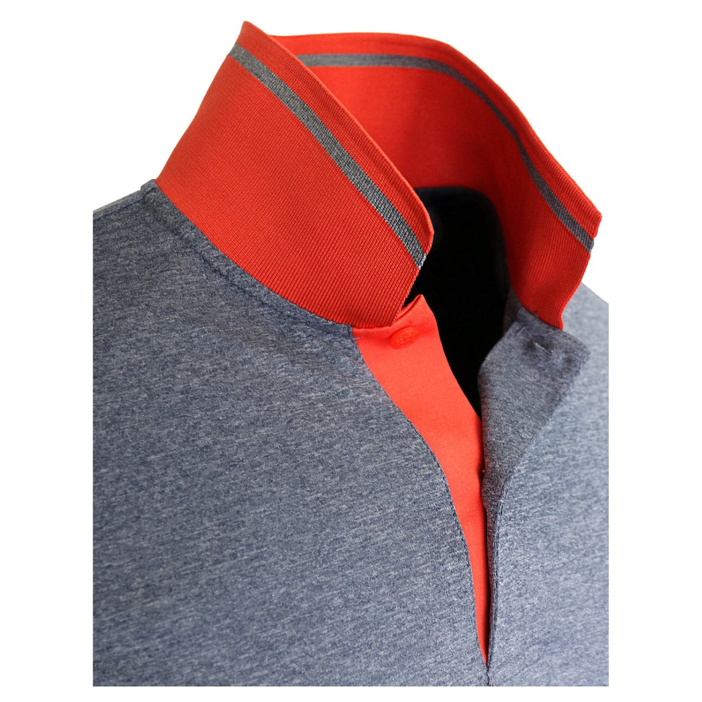 School Uniform Pique Honeycomb 100% Cotton 230gsm Custom-Made Polo T-Shirt 4-16 Orange/Grey