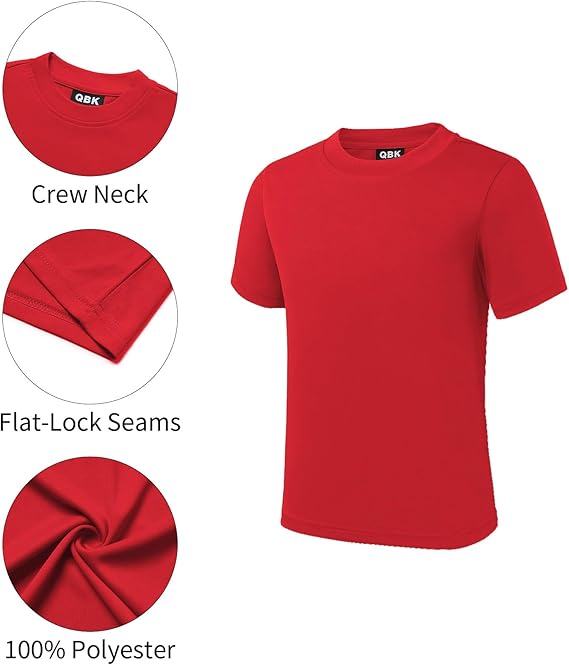 School Uniform 100% Cotton Basic Crew Neck T-Shirt Custom Made Size 4 to 16 Red