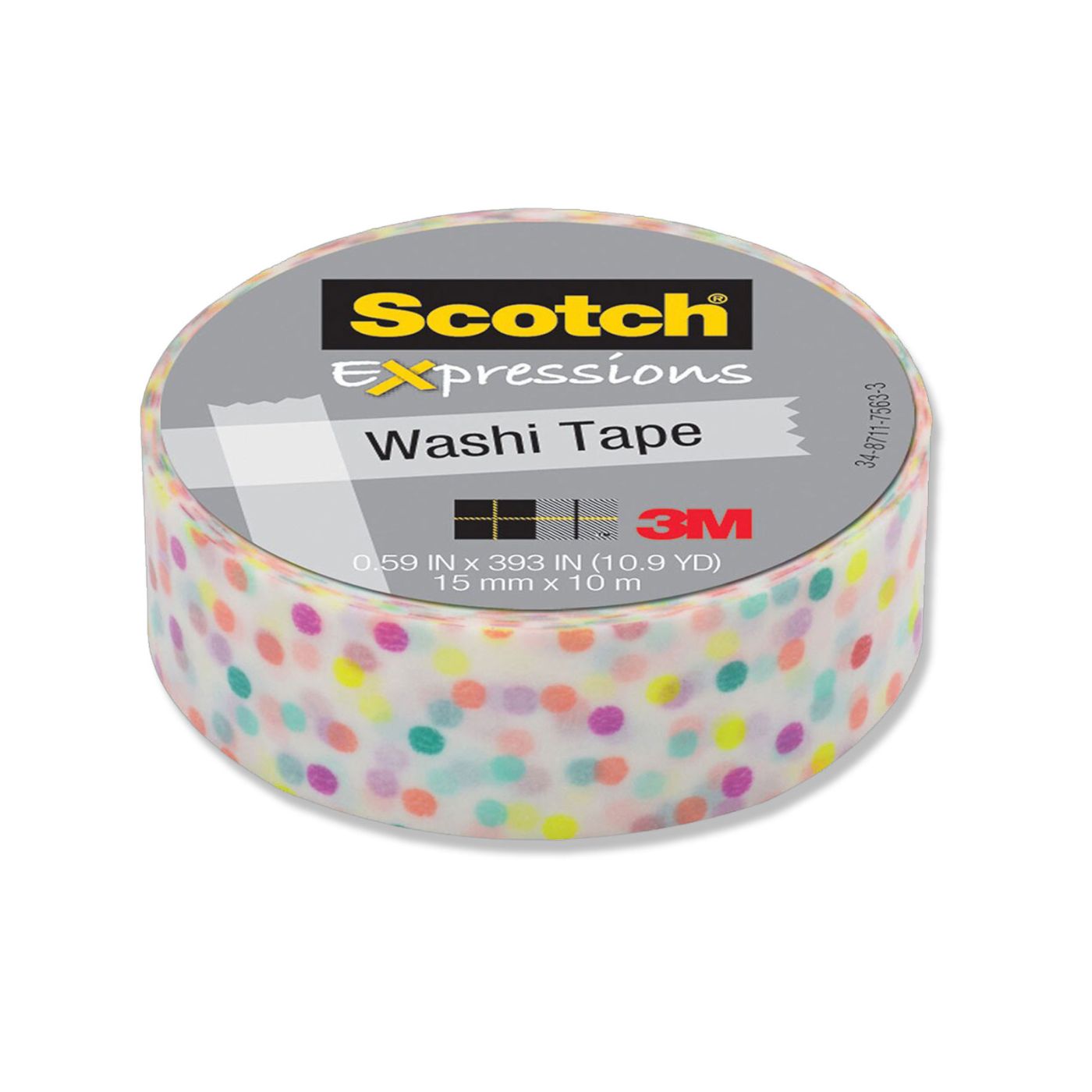 Scotch Expressions Washi Tape 15mm x 10m C314-P47 Fun Dots