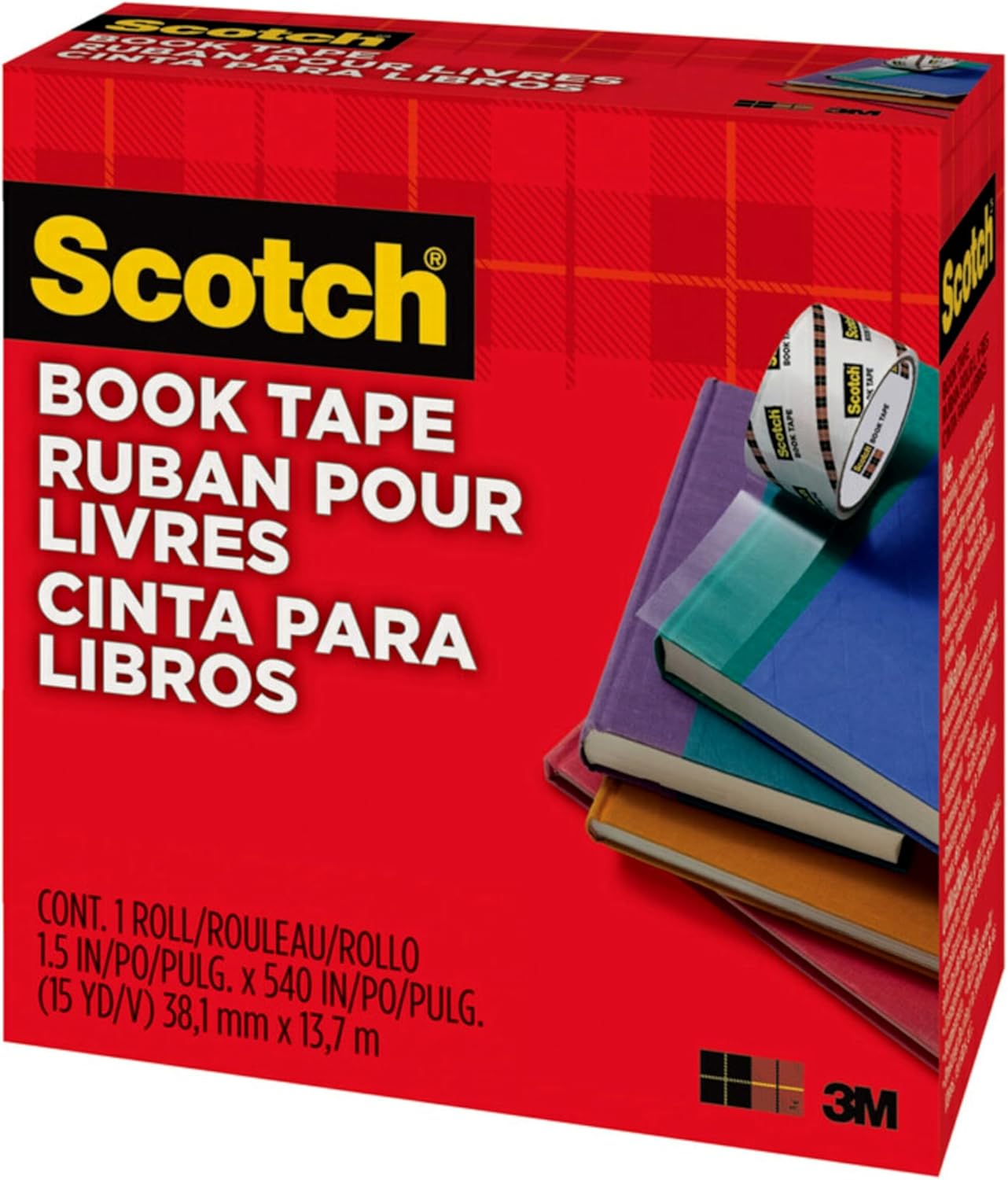 Scotch Book Repair Tape Transparent 38.1mm x 13.7m