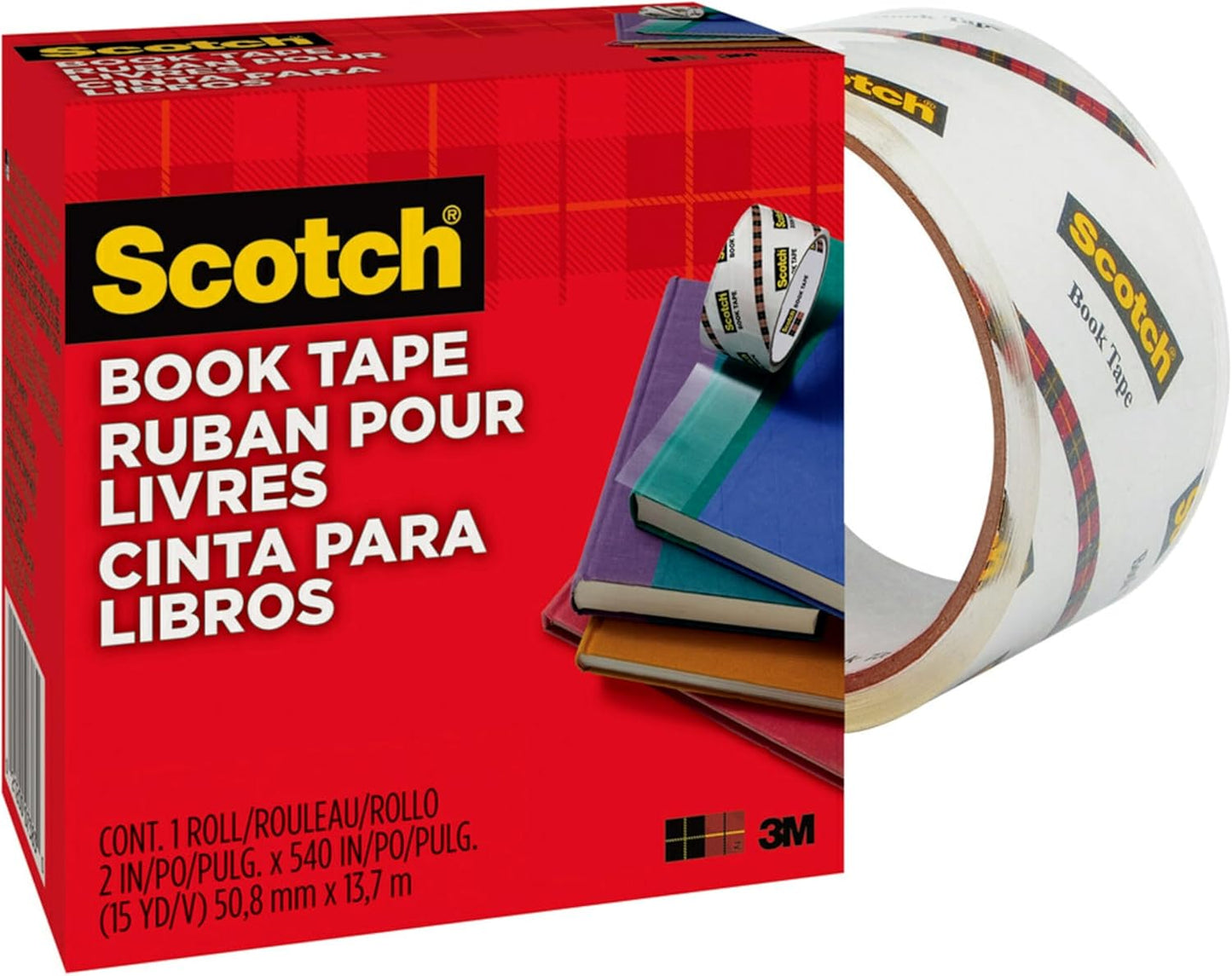 Scotch Book Repair Tape Transparent 50.8mm x 13.7m