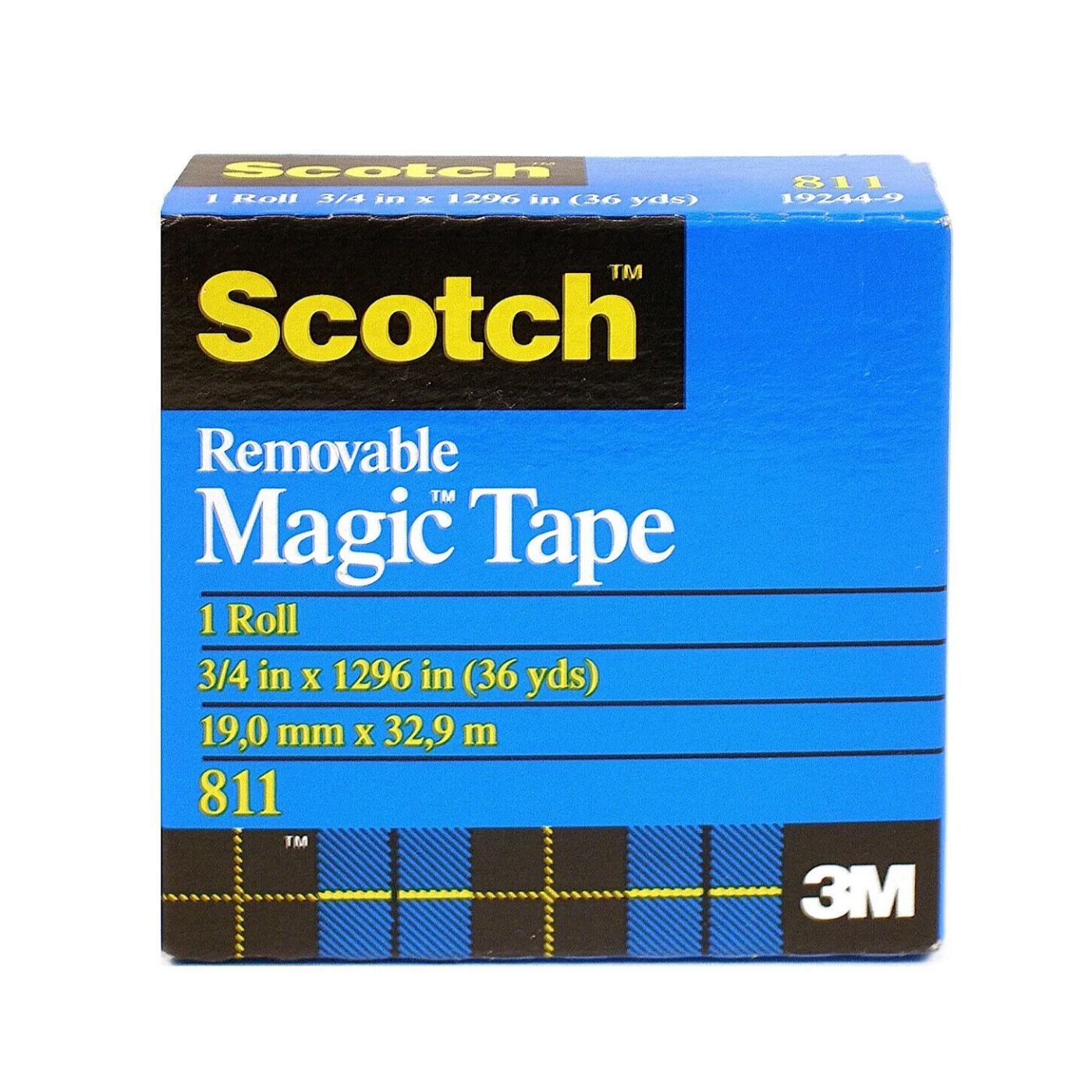 Scotch Removable Magic Tape Invisible Matte-Finish 19mm x 33m