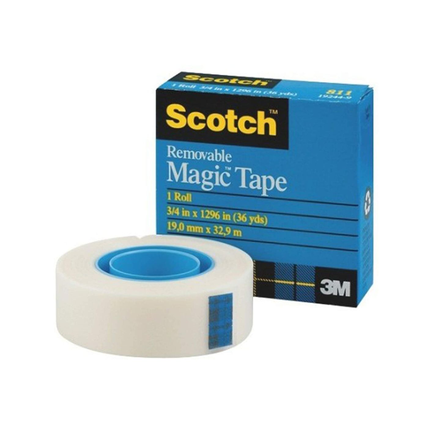 Scotch Removable Magic Tape Invisible Matte-Finish 19mm x 33m