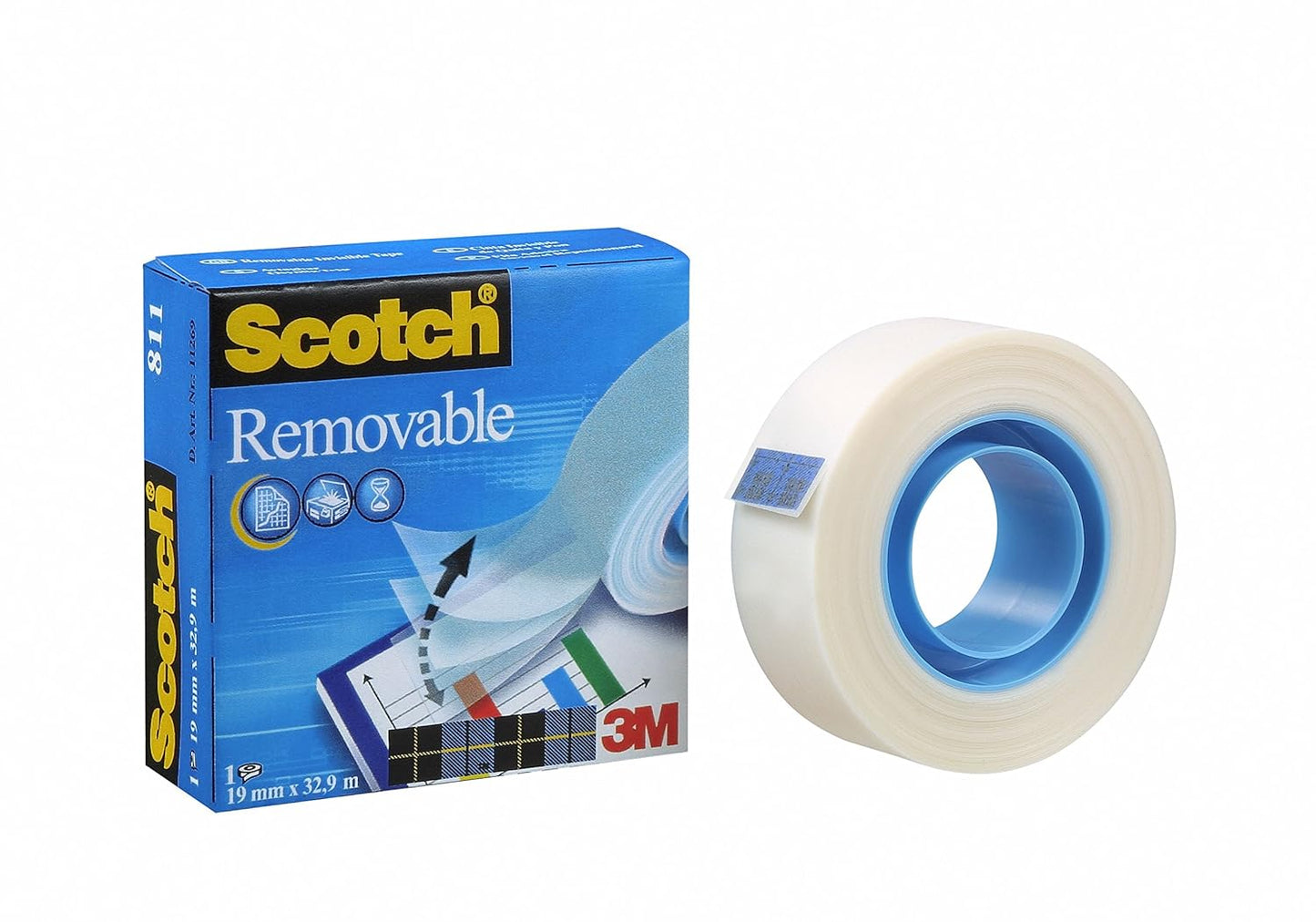 Scotch Removable Magic Tape Invisible Matte-Finish 19mm x 33m