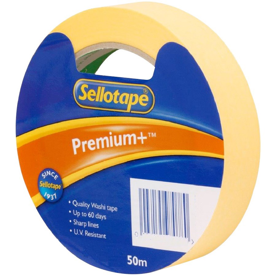Sellotape Premium+ Washi Masking Tape 18mm x 50m