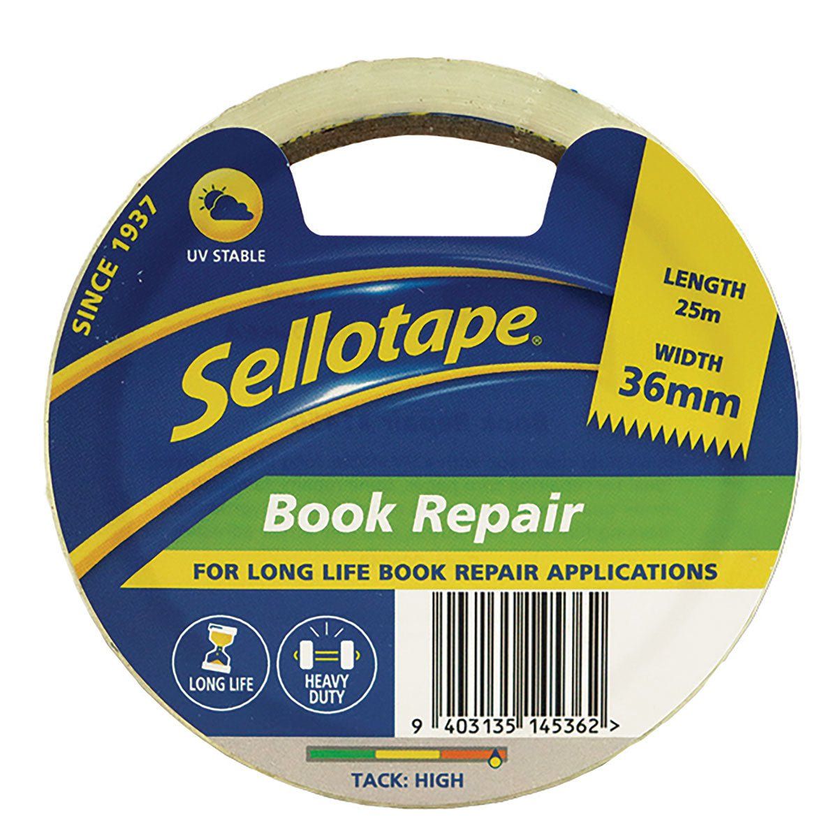 Sellotape 1450 Book Repair Tape 36mm x 25m