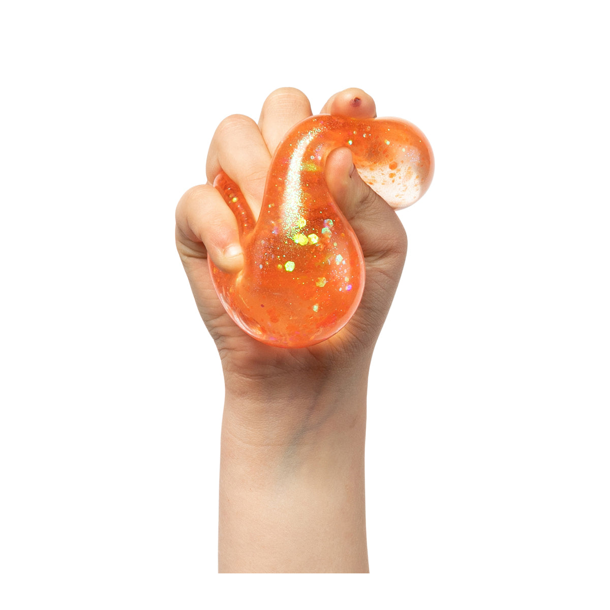 Sensory Sprouts Galaxy Glitter Balls Orange Set of 3 | Sensory Stress & Fidget Balls