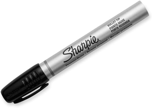 Sharpie Permanent Marker Metal Barrel Bullet Tip Black