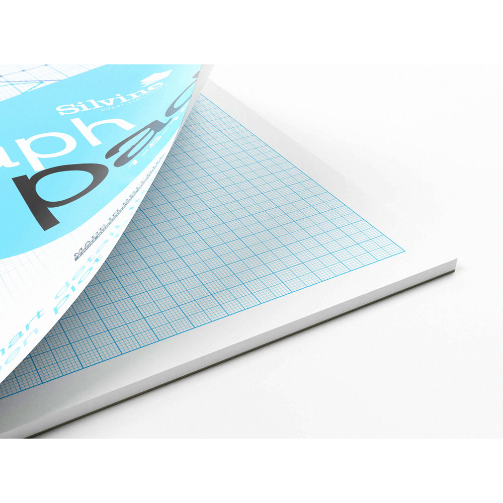 Silvine Graph Pad A4 1-5-10mm 90gsm 50 Sheets